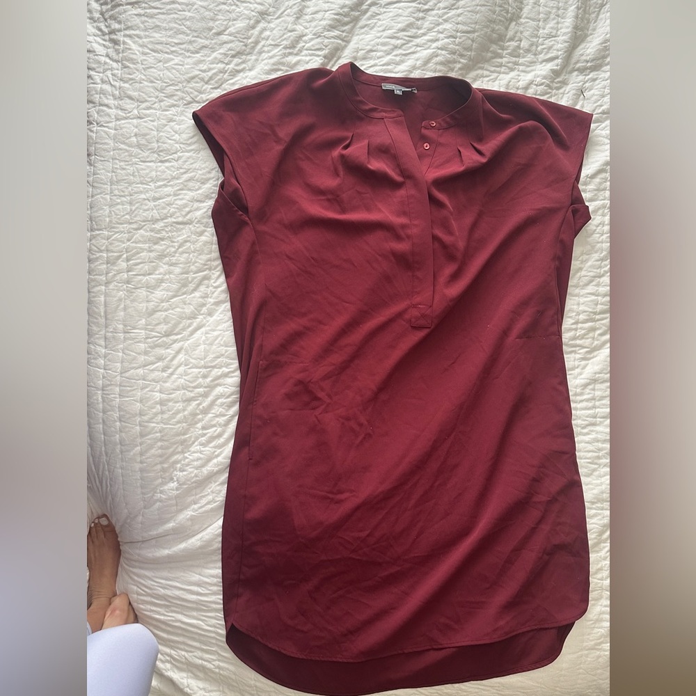 Theory Rich Burgundy Mini Dress
